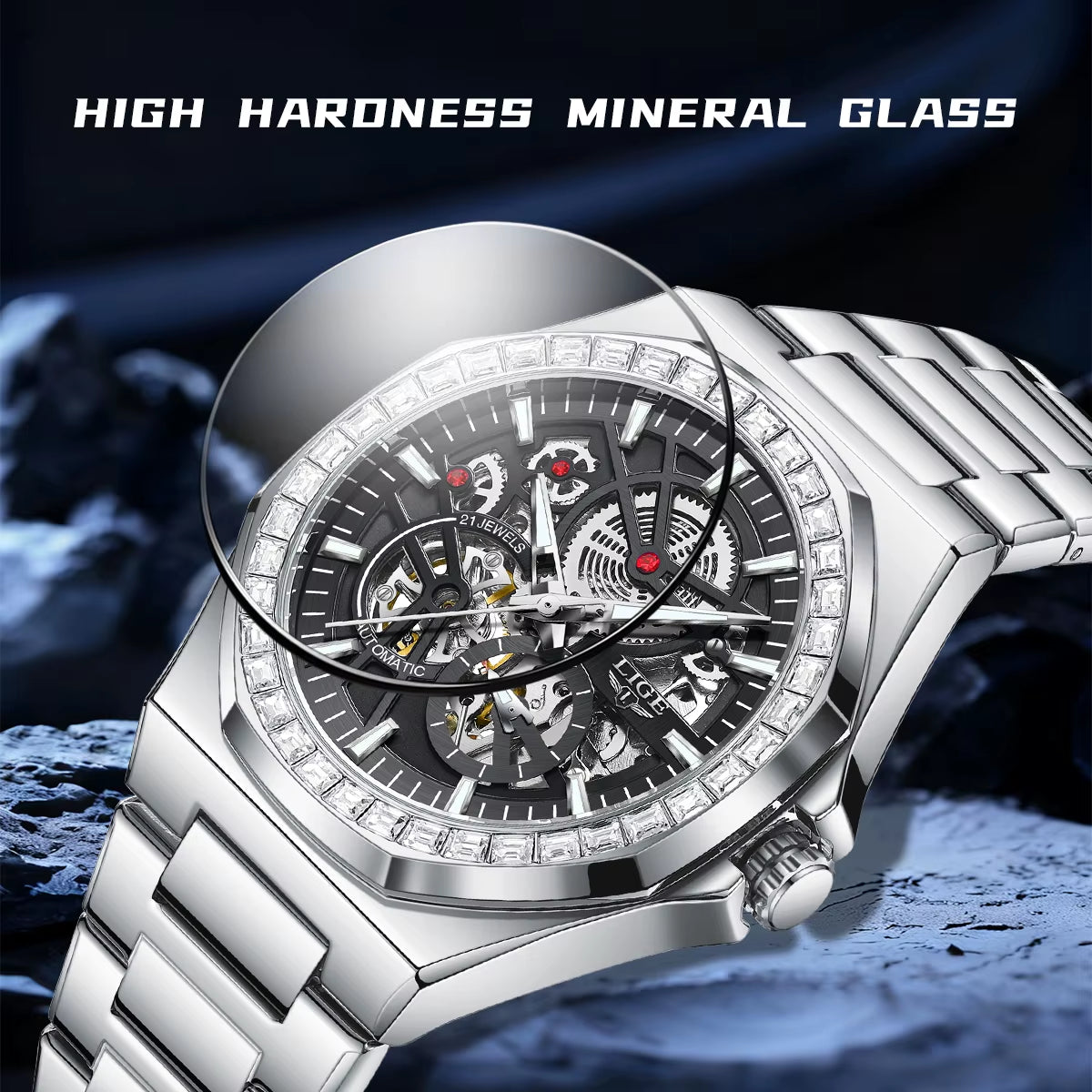 Luxury Men Mechanical Watch Automatic Watch Waterproof Luminous Date Stainless Steel Watches Reloj Hombre Montre Homme