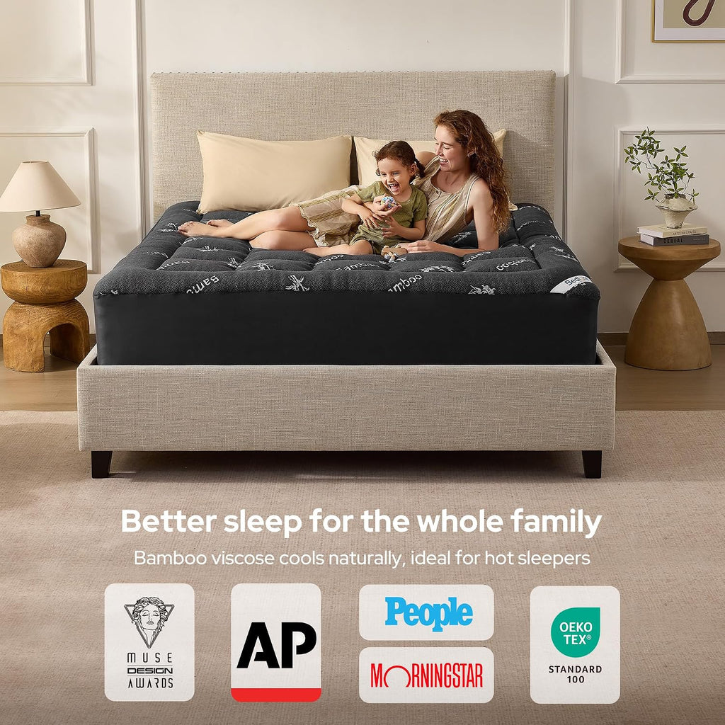 Twin Mattress Topper, Thick Soft Pillow Top Bed Topper