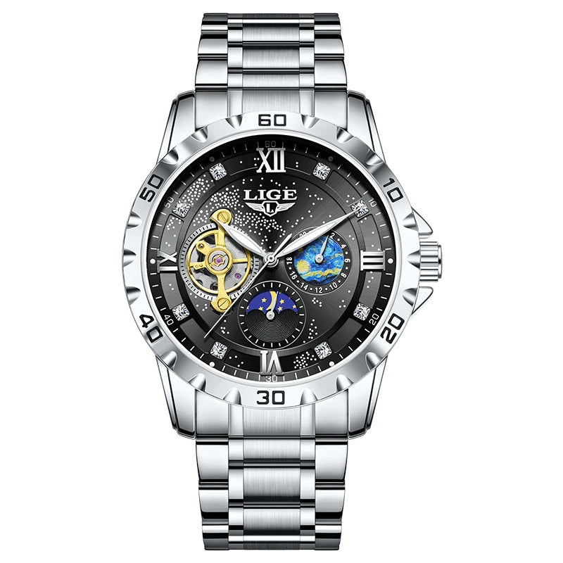New Mens Watches Top Brand Luxury Fashion Business Automatic Watch Men'S Luminous Waterproof Mechanical Watch Montre Homme