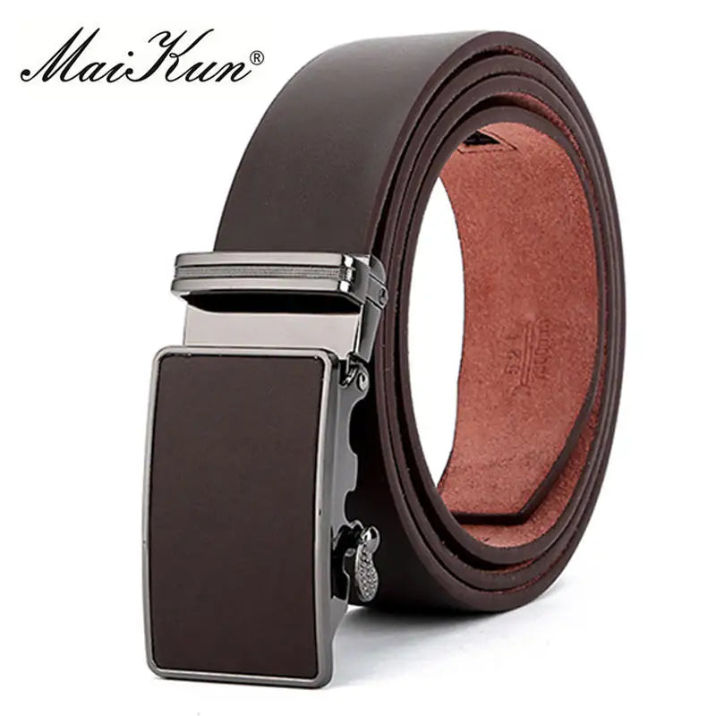 Luxury Leather Belt for Men Original Designt Ostrich Grain Automatic Buckle Belt Ceinture Homme Cinto Masculino