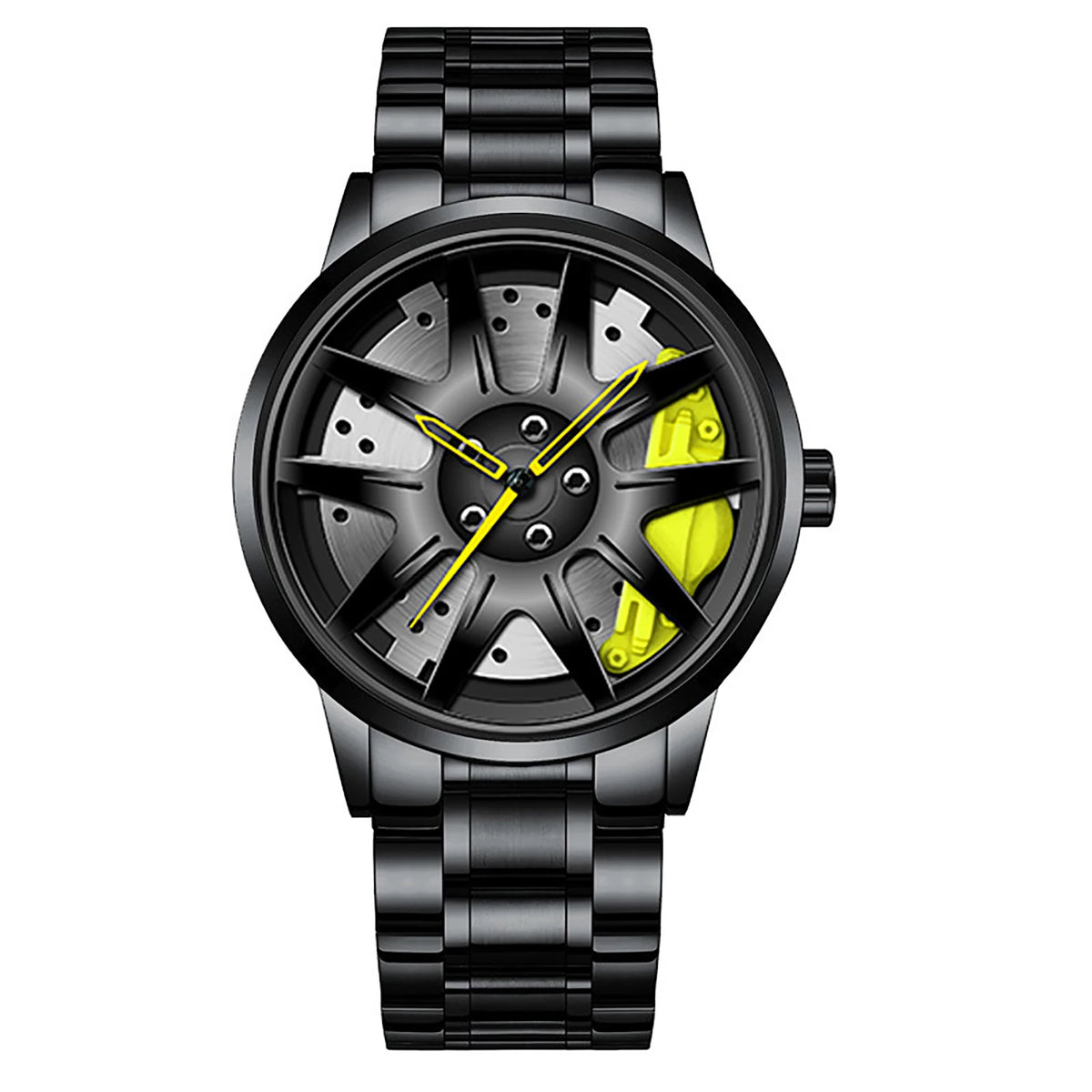 Business Luxury Quartz Watch Car Sport Rim Automatic Movement round Dial Clock Watches Machinery Men Sport Watch