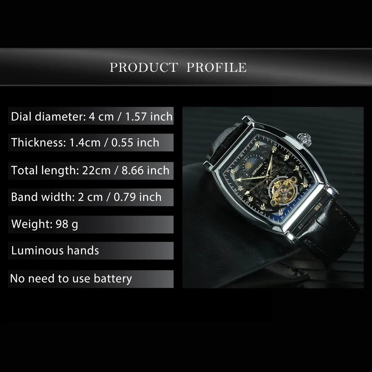 Tourbillon Iced Out Skeleton Automatic Mechanical Watches for Men Luxury Moon Phase Casual Leather Strap Mens Watch