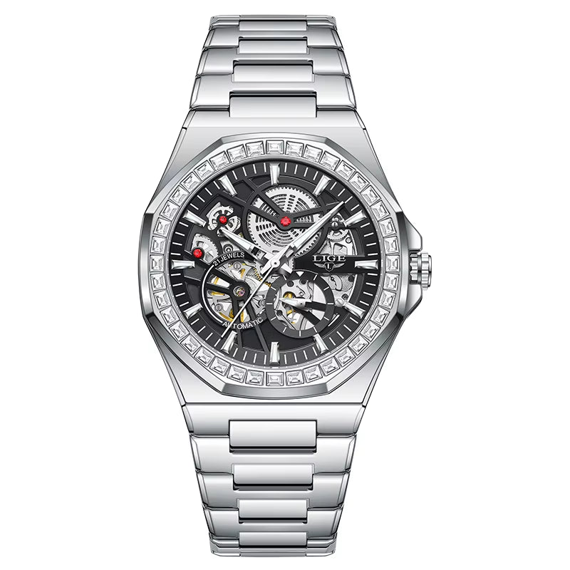 Luxury Men Mechanical Watch Automatic Watch Waterproof Luminous Date Stainless Steel Watches Reloj Hombre Montre Homme
