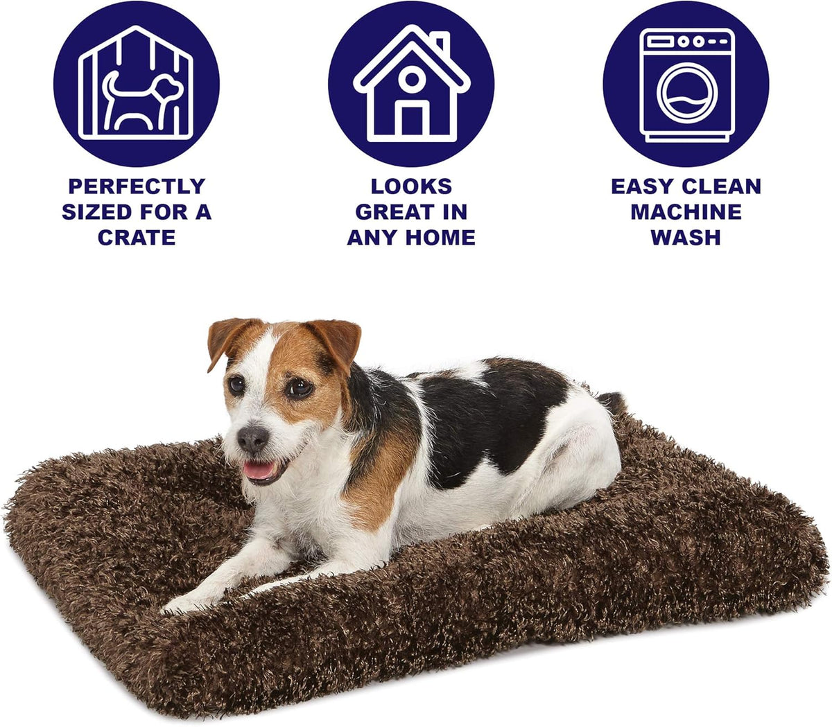 Quiettime Deluxe Coco Chic Pet Bed - Ultra-Soft, Overstuffed, Machine Washable, Designed for 24-Inch Crates