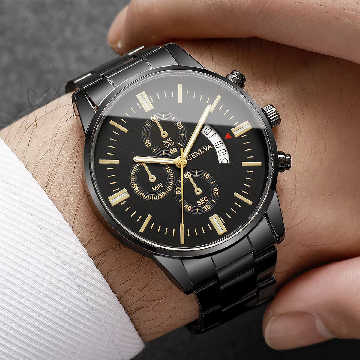 1/2/3/4PCS Fashion Men Business Watches Luxury Calendar Quartz Watch for Man Clock Montre Homme（Without Box）