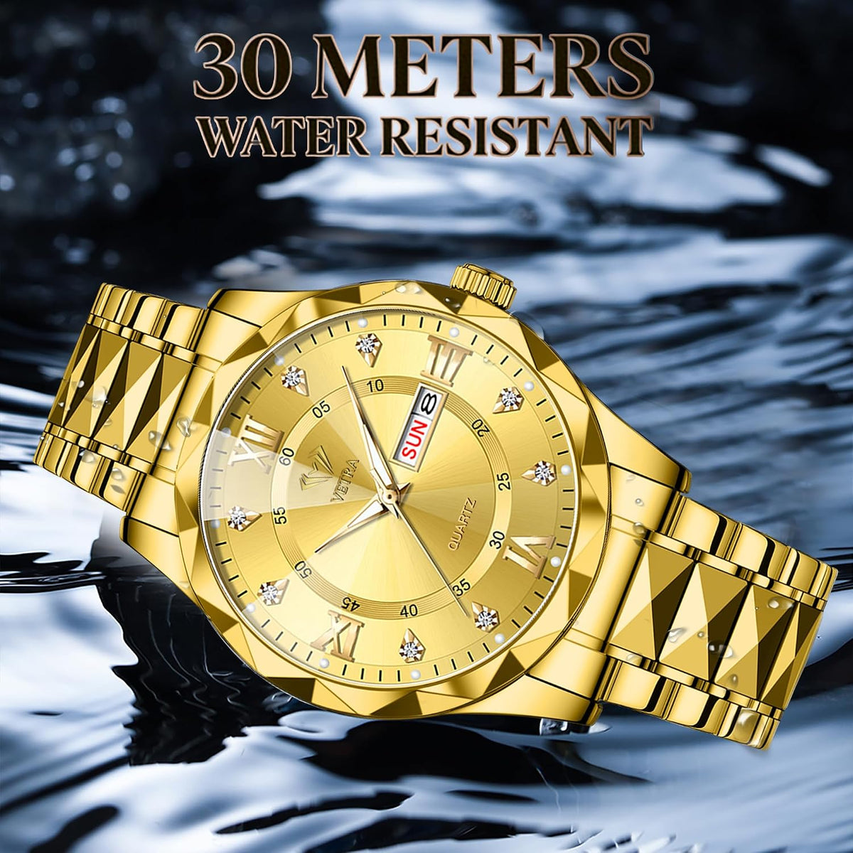 Watches for Men Luxury Diamond Dress Business Classic Wrist Watch