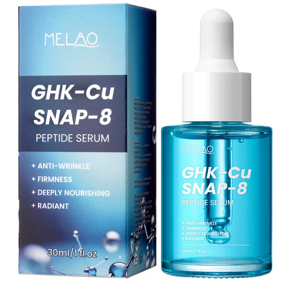 Ghk-Cu Copper Peptides Facial Serum with SNAP-8 for Fine Lines, Wrinkles, Firming, Deep Hydration & Collagen，All Skin Types