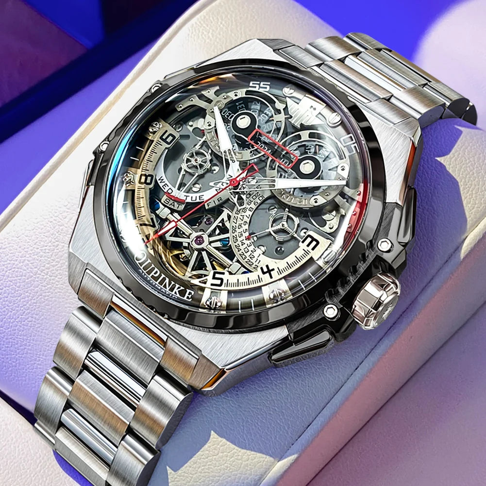 3266 Luxury Man Watch Skeleton Automatic Mechanical Wrist Watch for Men Italian Designer Collaboration Men'S Watches NEW