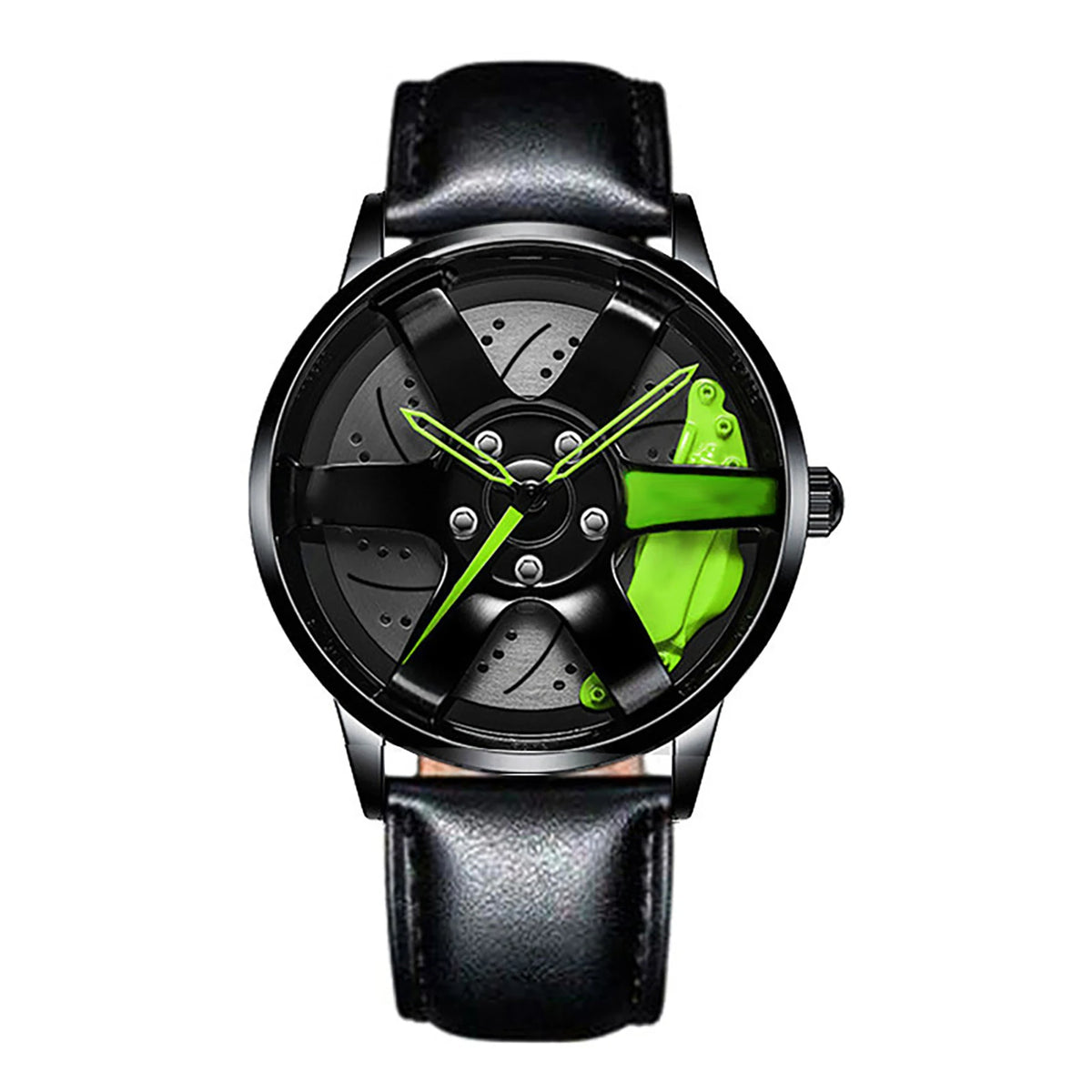 Business Luxury Quartz Watch Car Sport Rim Automatic Movement round Dial Clock Watches Machinery Men Sport Watch