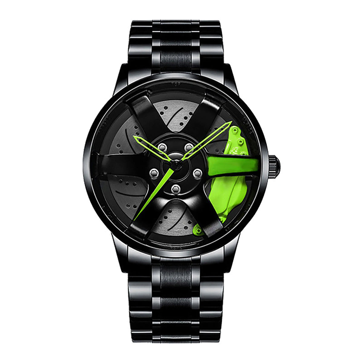 Business Luxury Quartz Watch Car Sport Rim Automatic Movement round Dial Clock Watches Machinery Men Sport Watch