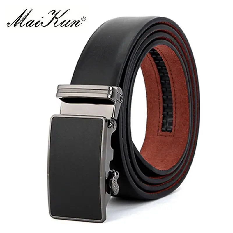 Luxury Leather Belt for Men Original Designt Ostrich Grain Automatic Buckle Belt Ceinture Homme Cinto Masculino