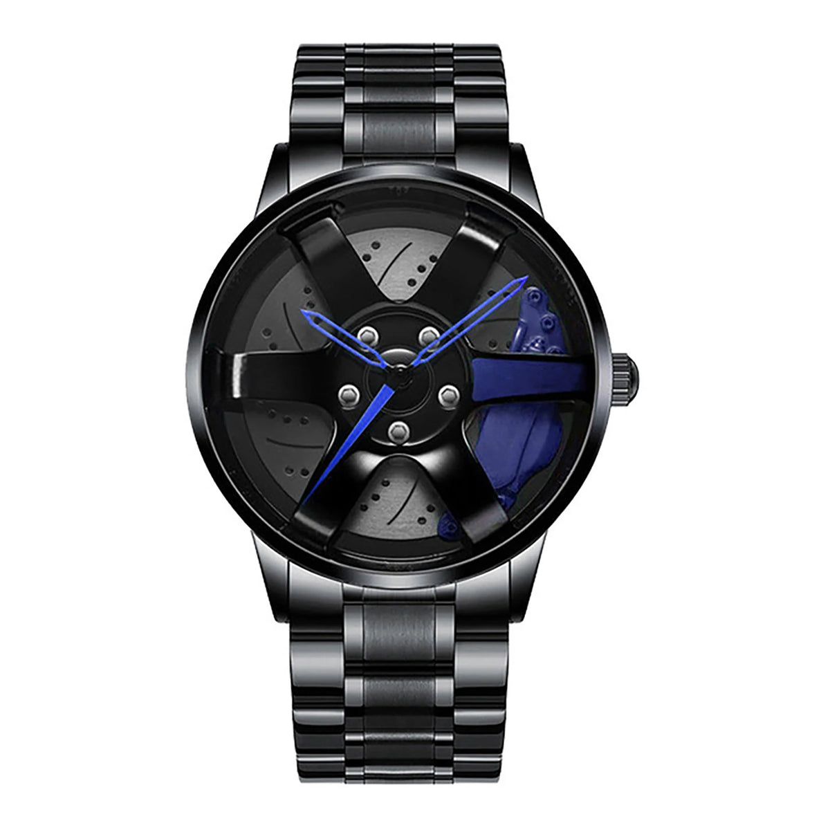 Business Luxury Quartz Watch Car Sport Rim Automatic Movement round Dial Clock Watches Machinery Men Sport Watch