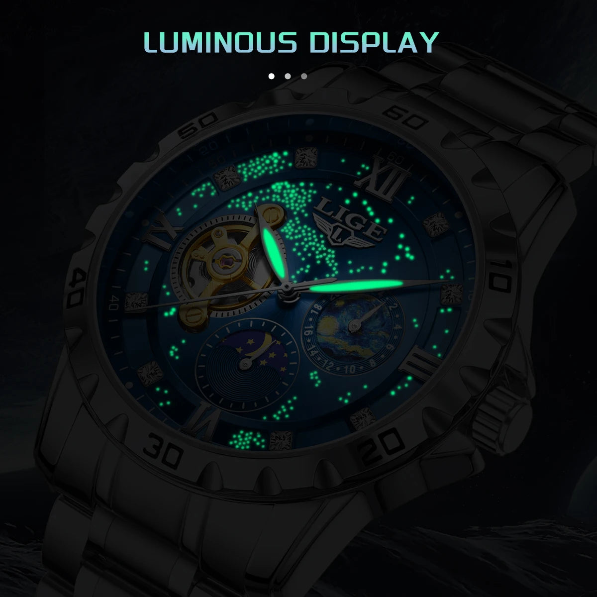 New Mens Watches Top Brand Luxury Fashion Business Automatic Watch Men'S Luminous Waterproof Mechanical Watch Montre Homme