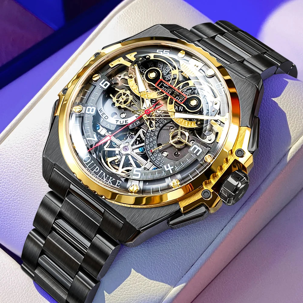 3266 Luxury Man Watch Skeleton Automatic Mechanical Wrist Watch for Men Italian Designer Collaboration Men'S Watches NEW
