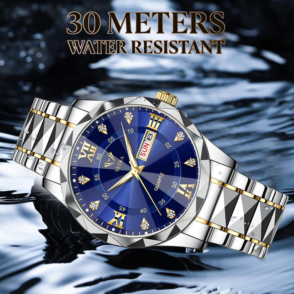 Watches for Men Luxury Diamond Dress Business Classic Wrist Watch