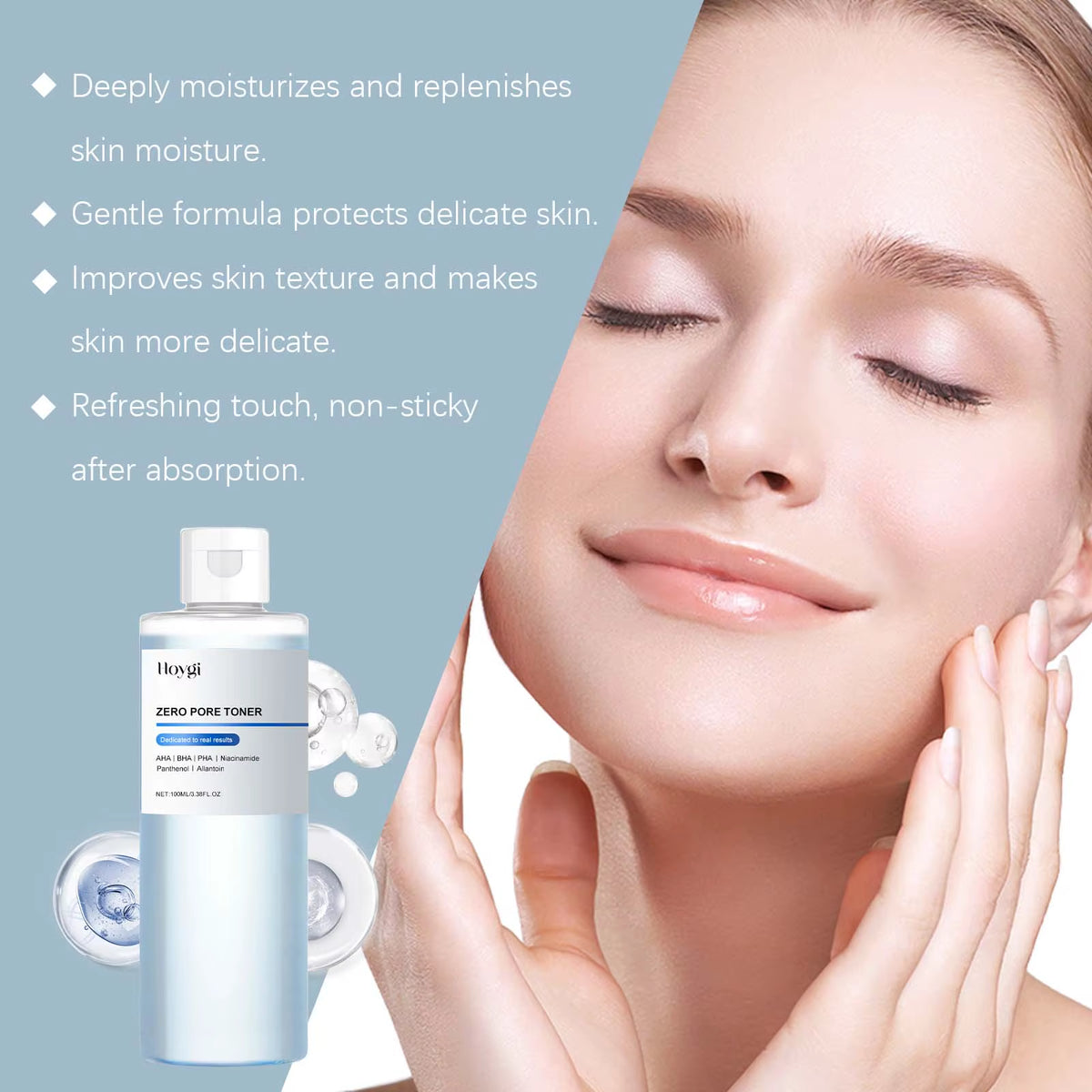 Exfoliating Hydrating Toner Moisturizing Smoothing Brighten Skin Pore Refining Improve Dry Skin Zero Pore Toner Soothing Formula