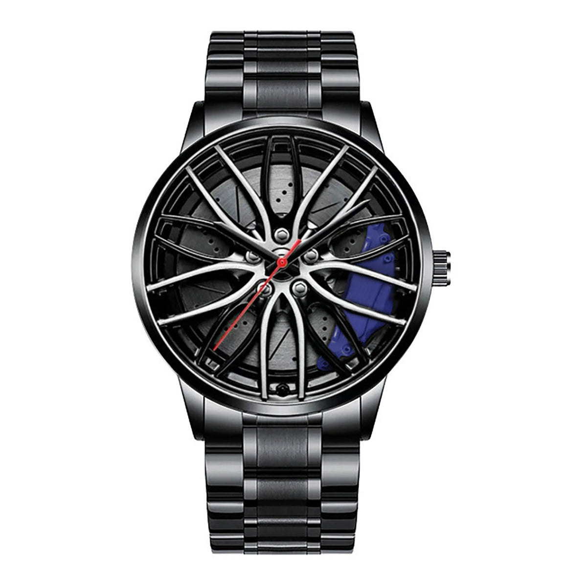 Business Luxury Quartz Watch Car Sport Rim Automatic Movement round Dial Clock Watches Machinery Men Sport Watch