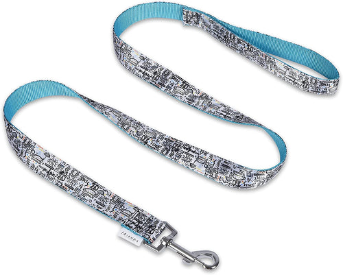 Friends TV Show City Doodle Dog Leash - 4 Ft (48 Inches) | Stylish Blue Leash Compatible with Any Collar or Harness