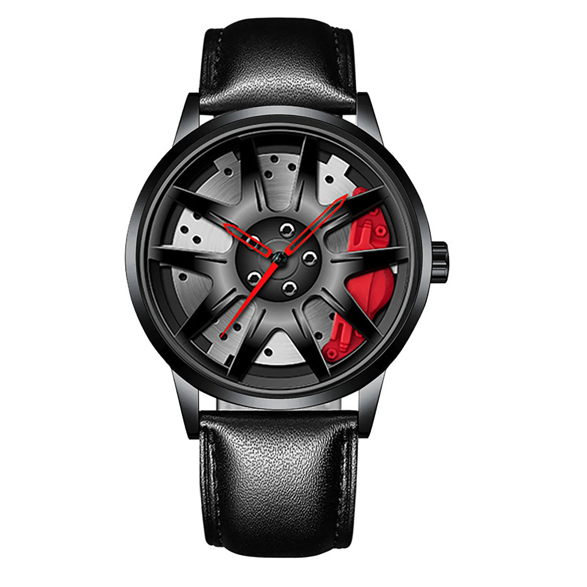 Business Luxury Quartz Watch Car Sport Rim Automatic Movement round Dial Clock Watches Machinery Men Sport Watch