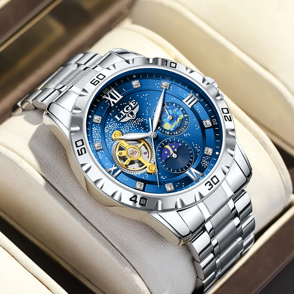 New Mens Watches Top Brand Luxury Fashion Business Automatic Watch Men'S Luminous Waterproof Mechanical Watch Montre Homme
