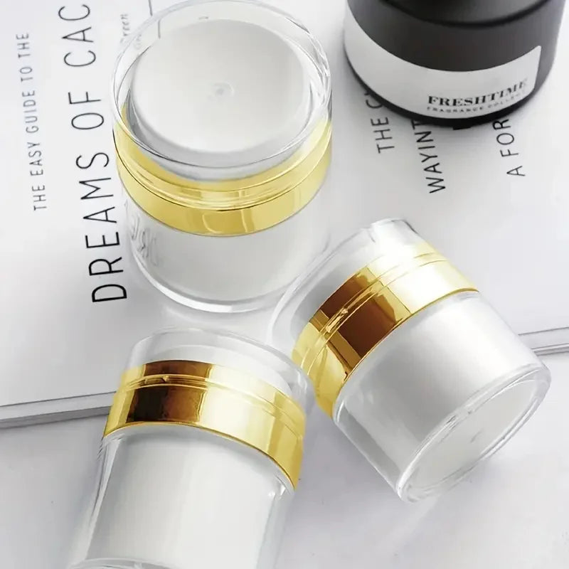 15/30/50Ml Empty Airless Pump Jar Refillable Cream Jar Vacuum Bottle Portable Cream and Lotion Cosmetic Container with Pump