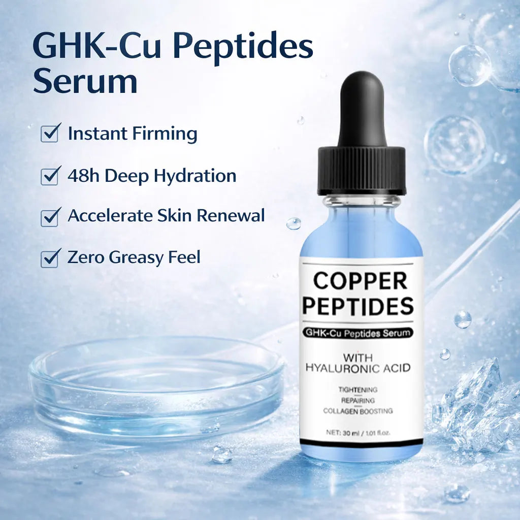 Copper Peptides Serum for Face,Tightening, Soothing,Colagen Boosting with Hyaluronic Acid Skin Care,30Ml Serum for Women