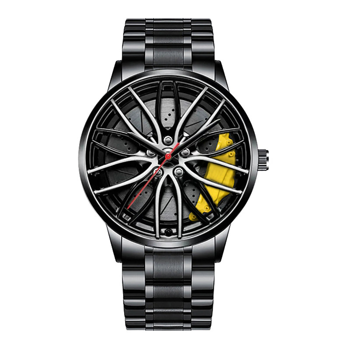 Business Luxury Quartz Watch Car Sport Rim Automatic Movement round Dial Clock Watches Machinery Men Sport Watch