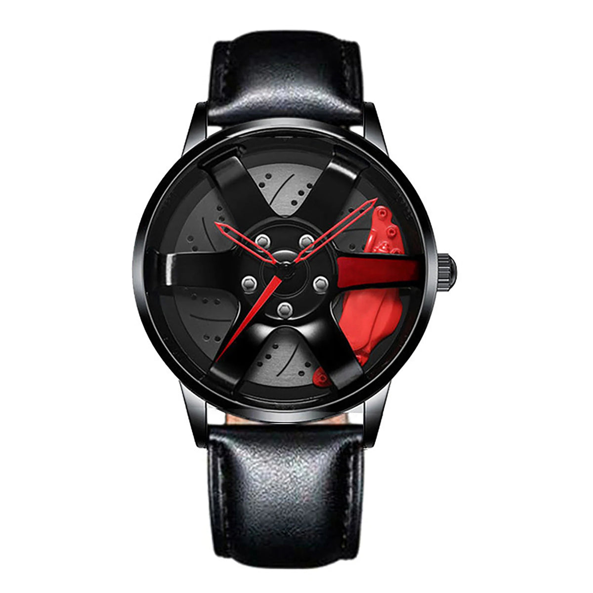 Business Luxury Quartz Watch Car Sport Rim Automatic Movement round Dial Clock Watches Machinery Men Sport Watch