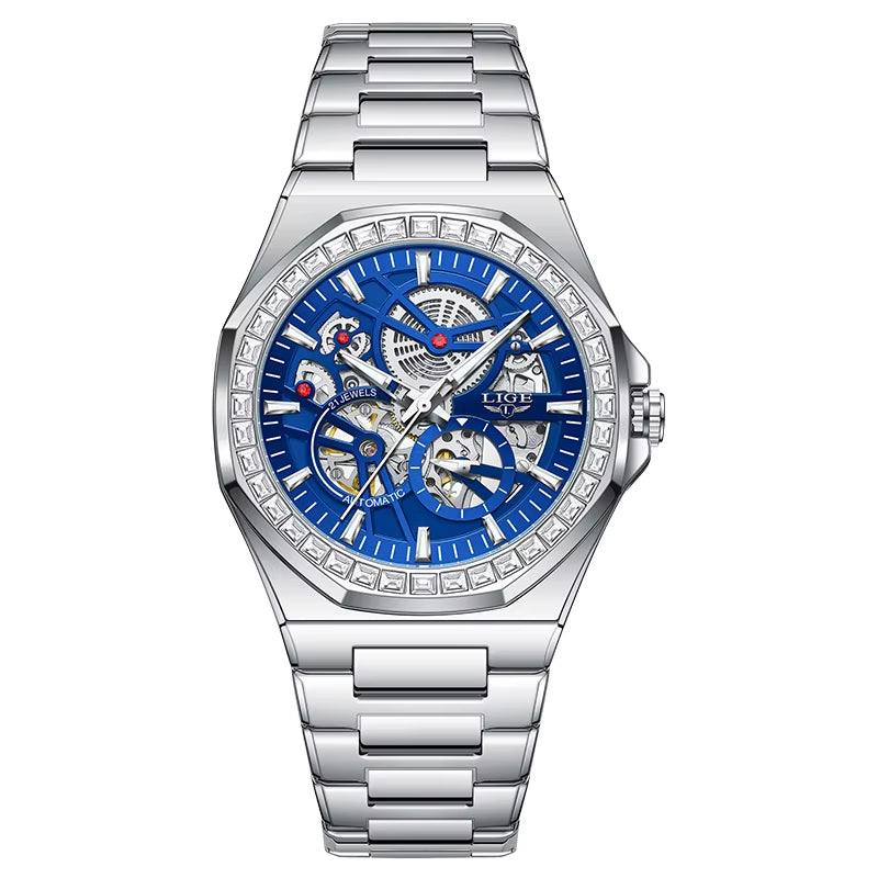 Luxury Men Mechanical Watch Automatic Watch Waterproof Luminous Date Stainless Steel Watches Reloj Hombre Montre Homme