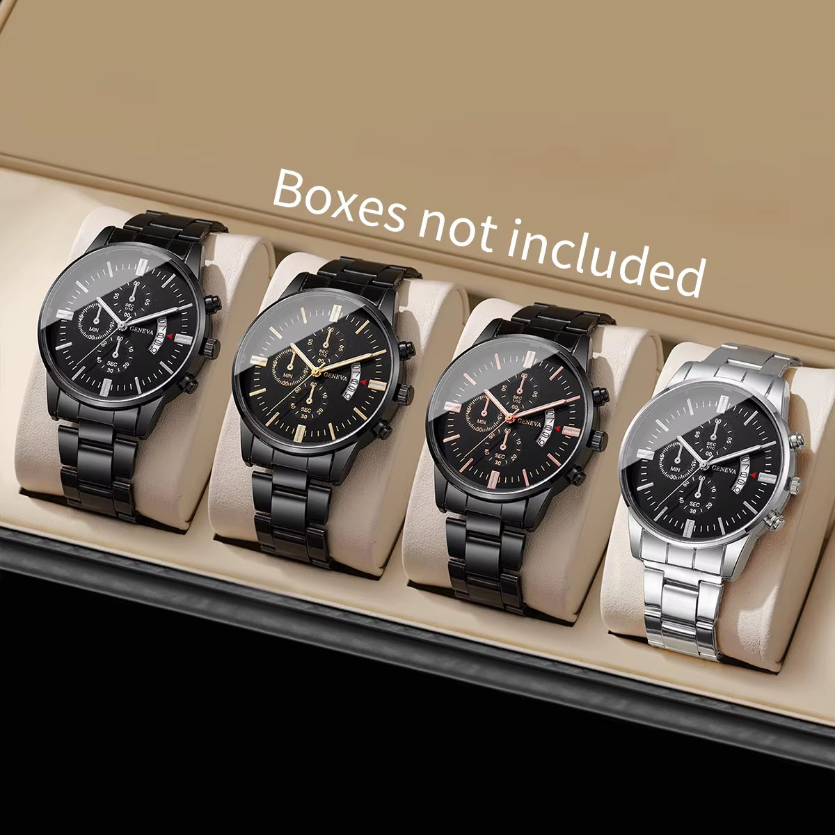 1/2/3/4PCS Fashion Men Business Watches Luxury Calendar Quartz Watch for Man Clock Montre Homme（Without Box）