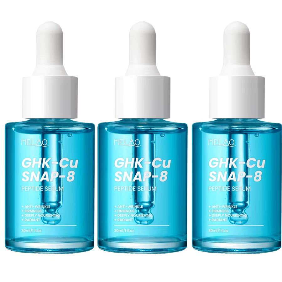 Ghk-Cu Copper Peptides Facial Serum with SNAP-8 for Fine Lines, Wrinkles, Firming, Deep Hydration & Collagen，All Skin Types