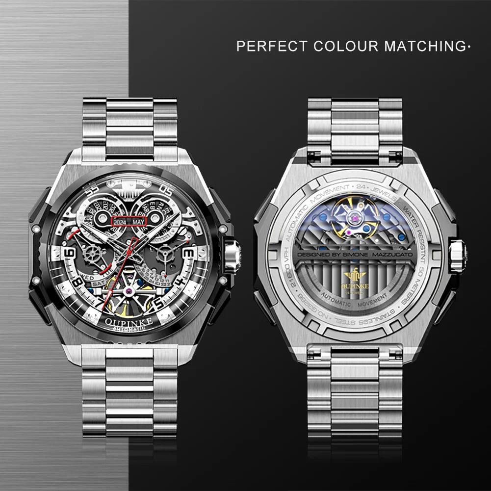 3266 Luxury Man Watch Skeleton Automatic Mechanical Wrist Watch for Men Italian Designer Collaboration Men'S Watches NEW