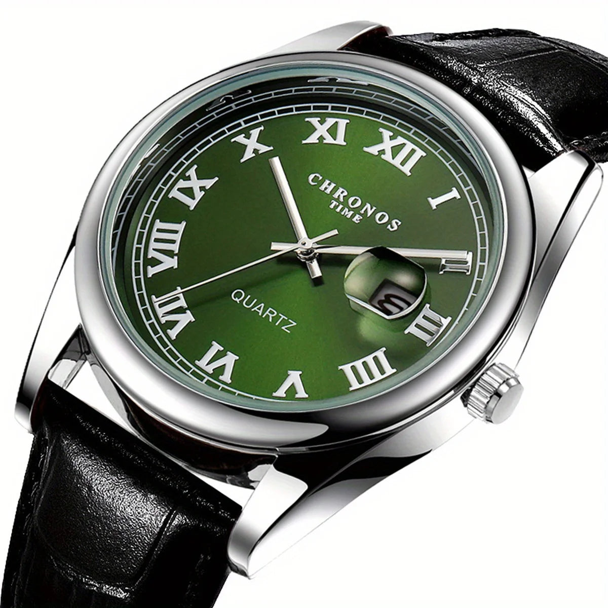 Men'S Classic Fashion Sports Watches Leather Strap Calendar Quartz Watches Business Casual Men Party Gift Wristwatches