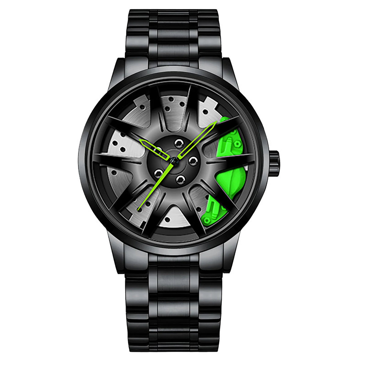 Business Luxury Quartz Watch Car Sport Rim Automatic Movement round Dial Clock Watches Machinery Men Sport Watch