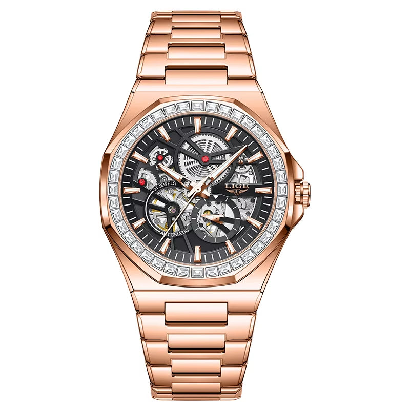 Luxury Men Mechanical Watch Automatic Watch Waterproof Luminous Date Stainless Steel Watches Reloj Hombre Montre Homme