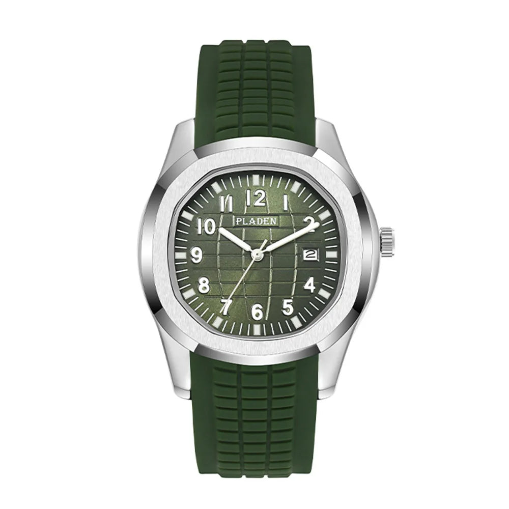 UTHAI Brand New Men'S Watch Sports Classic Calendar Waterproof Glow Silicone Tape Business Male'S Quartz Clock Watches