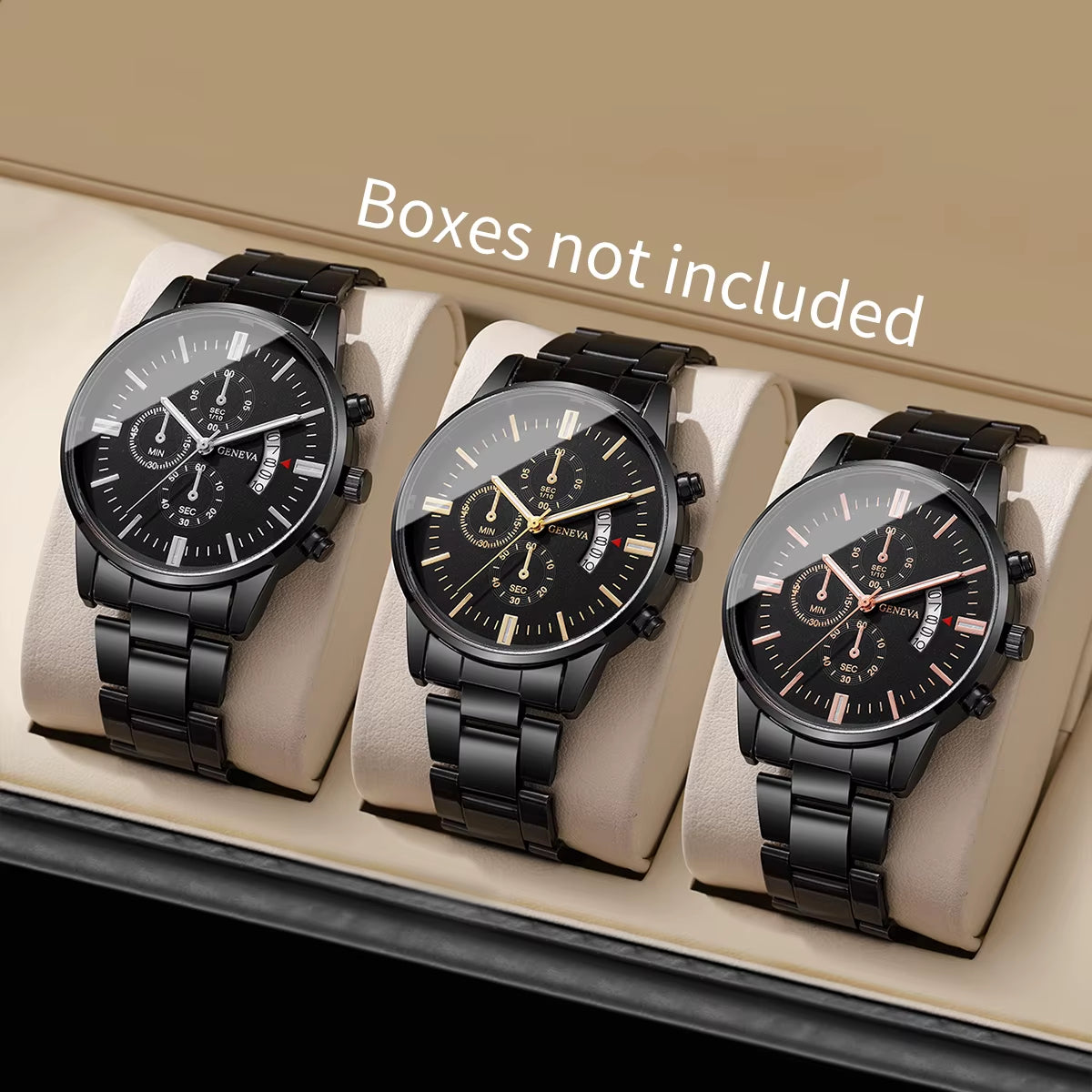 1/2/3/4PCS Fashion Men Business Watches Luxury Calendar Quartz Watch for Man Clock Montre Homme（Without Box）