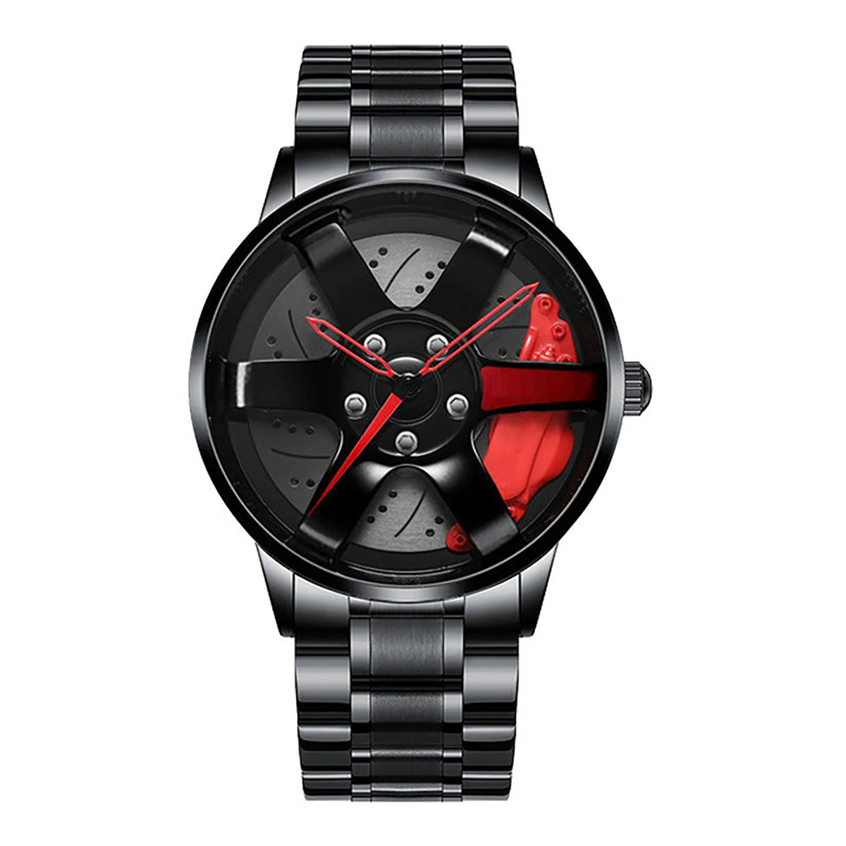 Business Luxury Quartz Watch Car Sport Rim Automatic Movement round Dial Clock Watches Machinery Men Sport Watch