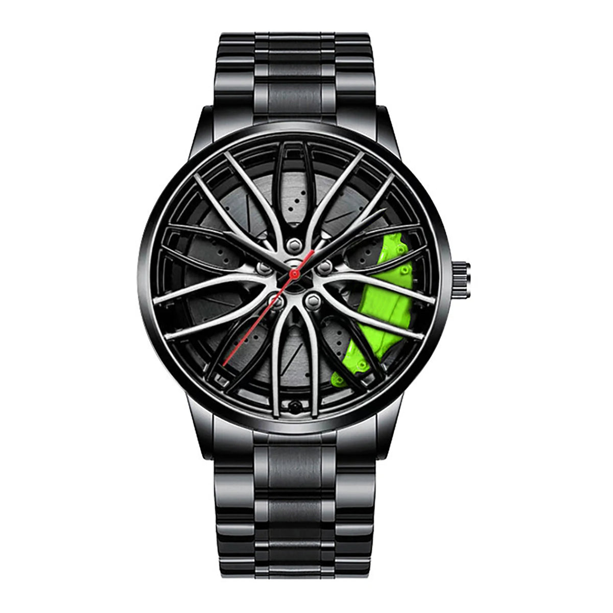 Business Luxury Quartz Watch Car Sport Rim Automatic Movement round Dial Clock Watches Machinery Men Sport Watch