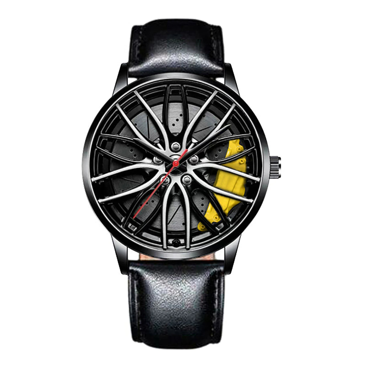 Business Luxury Quartz Watch Car Sport Rim Automatic Movement round Dial Clock Watches Machinery Men Sport Watch