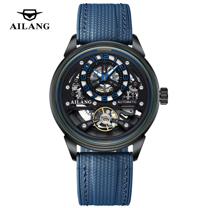 Luxury Man Watch Hollow Tourbillon Automatic Mechanical Men Watch Sports Waterproof Silicone Strap Skeleton Men'S Watches