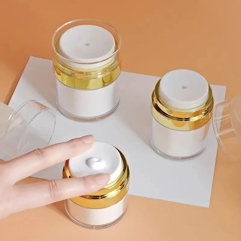 15/30/50Ml Empty Airless Pump Jar Refillable Cream Jar Vacuum Bottle Portable Cream and Lotion Cosmetic Container with Pump