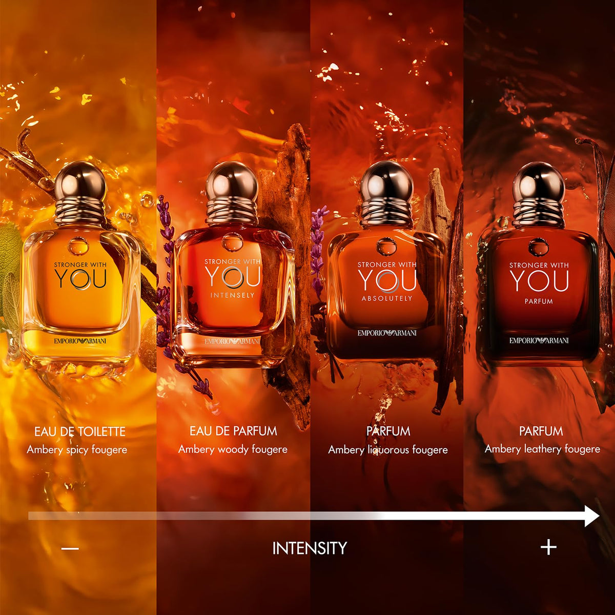 Armani Beauty Stronger with You Intensely - Warm & Spicy Cologne for Men