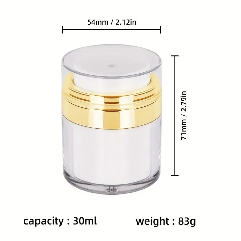 15/30/50Ml Empty Airless Pump Jar Refillable Cream Jar Vacuum Bottle Portable Cream and Lotion Cosmetic Container with Pump