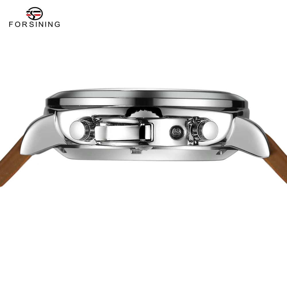 Classic Men‘S Luxury Fashion Automatic Mechanical Watch Tourbillon Sport Luminous Clock Male Leather Retro Wristwatch