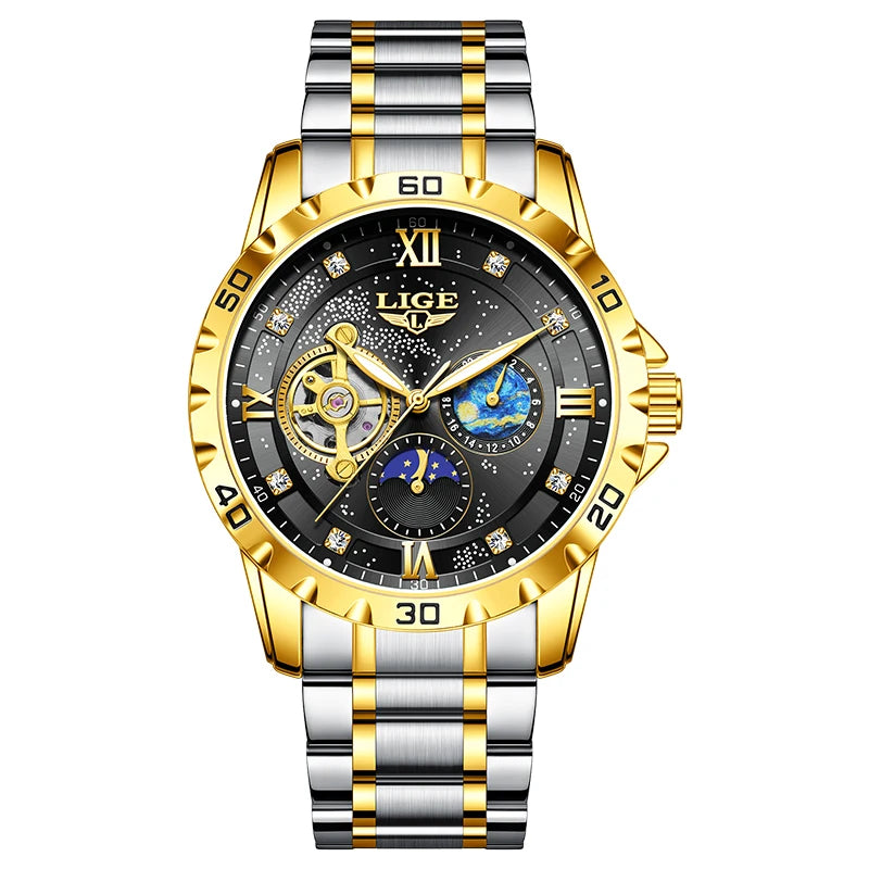 New Mens Watches Top Brand Luxury Fashion Business Automatic Watch Men'S Luminous Waterproof Mechanical Watch Montre Homme