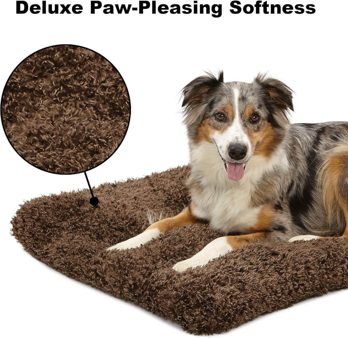 Quiettime Deluxe Coco Chic Pet Bed - Ultra-Soft, Overstuffed, Machine Washable, Designed for 24-Inch Crates