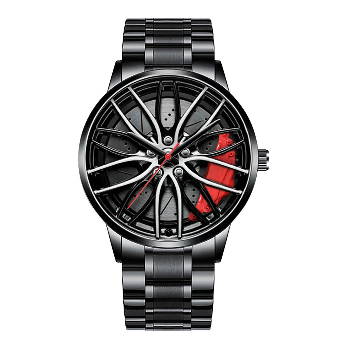 Business Luxury Quartz Watch Car Sport Rim Automatic Movement round Dial Clock Watches Machinery Men Sport Watch